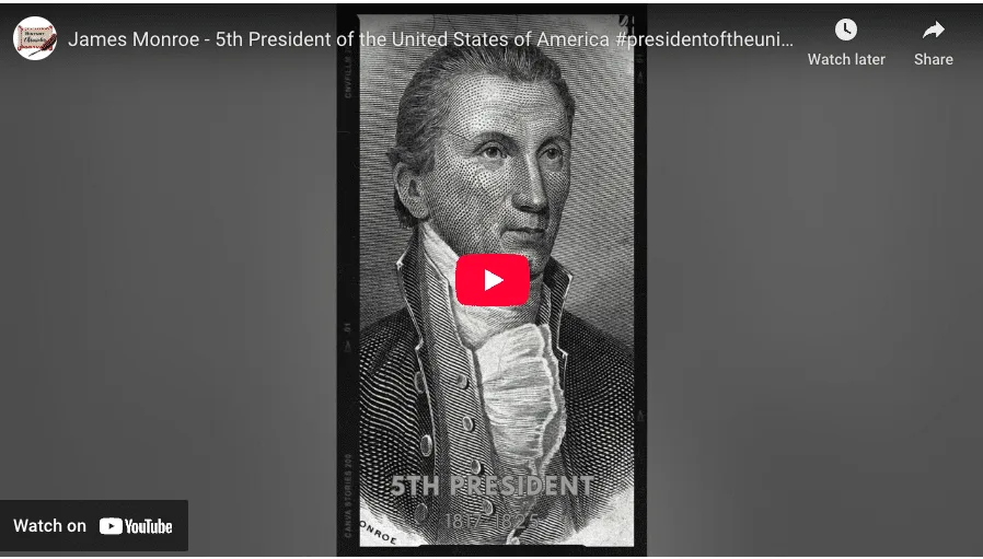 James Monroe - 5th President of the United States of America [VIDEO]